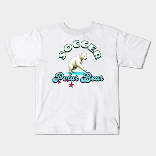 Soccer Polar Bear Kids T-Shirt